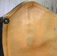 Field Boots, Zips, Gold Forms *gc/fair, v.rubbed, faded, scratched & scuffed, PEELING Soles, older
