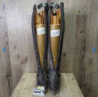 Field Boots, Zips, Gold Forms *gc/fair, v.rubbed, faded, scratched & scuffed, PEELING Soles, older
