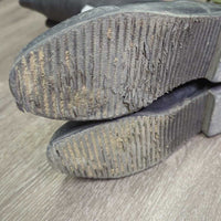 Field Boots, Zips, Gold Forms *gc/fair, v.rubbed, faded, scratched & scuffed, PEELING Soles, older
