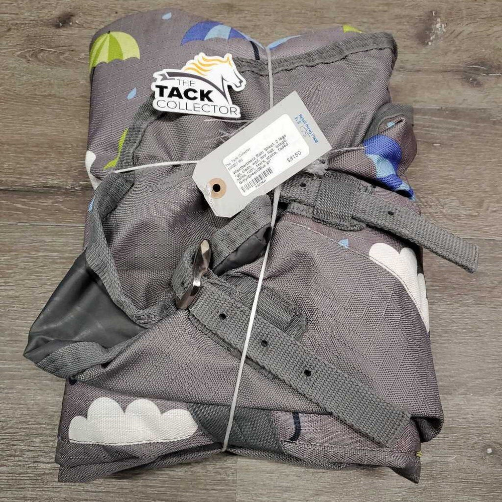 Rain Sheet, 2 legs *gc, clean, wpf, mnr hair, snags, holes, rubs, tears, stains, faded