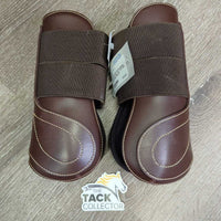 Open Front & Hind Boots, velcro *vgc, clean, hairy, mnr rubs, pills & scrapes
