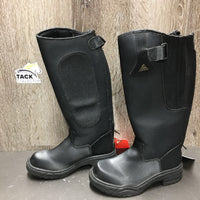 JUNIORS Tall Winter Riding Boots, zips *vgc/xc, clean mnr scuffs, dirt
