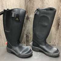 JUNIORS Tall Winter Riding Boots, zips *vgc/xc, clean mnr scuffs, dirt