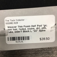 Thin Foam Half Pad *gc, mnr hair, faded, stains, dirt, pills, rubs, older?
