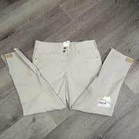 EuroSeat Breeches *gc, shrunk?, seam waves & puckers, older, faded, mnr hairy velcro, pillly edges
