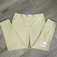 Hvy Euroseat Breeches *gc, faded, seam puckers, hairy velcro, older, puckered?shrunk, discolored seat & legs
