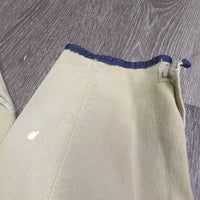 Hvy Euroseat Breeches *gc, faded, seam puckers, hairy velcro, older, puckered?shrunk, discolored seat & legs
