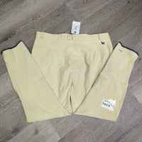 Hvy Euroseat Breeches *gc, faded, seam puckers, hairy velcro, older, puckered?shrunk, discolored seat & legs
