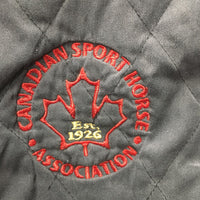 Quilt Vest "Canada Sport Horse" *gc, v.faded, crinkled, puckers, older
