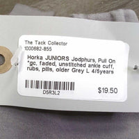 JUNIORS Jodphurs, Pull On *gc, faded, unstitched ankle cuff, rubs, pills, older
