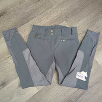 High Waist Full Seat Breeches *gc, older, shrunk?v.puckered, threads, undone stitching
