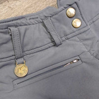 High Waist Full Seat Breeches *gc, older, shrunk?v.puckered, threads, undone stitching
