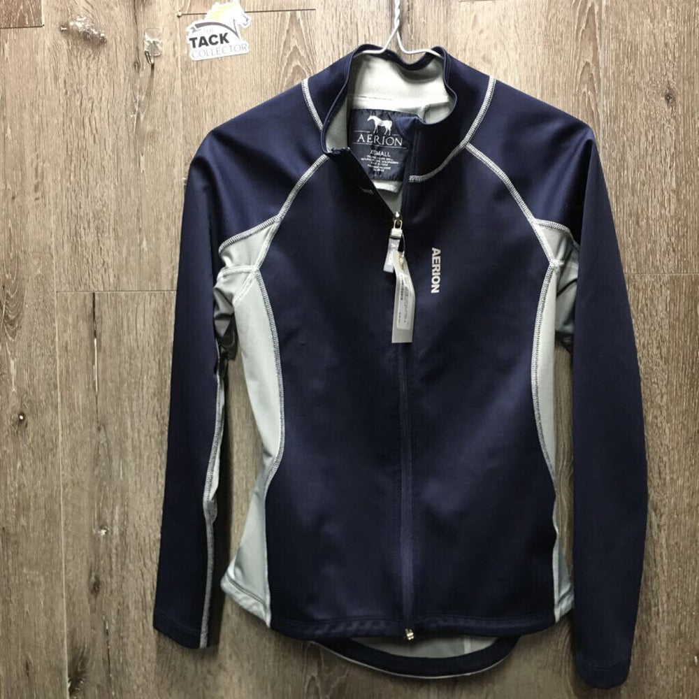 LS Light Fleece Jacket, zipper *gc, mnr hair, seam rubs & frays