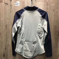 LS Light Fleece Jacket, zipper *gc, mnr hair, seam rubs & frays