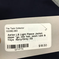 LS Light Fleece Jacket, zipper *gc, mnr hair, seam rubs & frays
