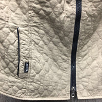 Quilt Vest, Zipper *gc/fair, v.puckered, older
