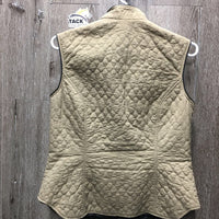 Quilt Vest, Zipper *gc/fair, v.puckered, older