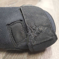 Exercise Closed Neoprene Hind Boots, velcro *gc, hairy, rubs, clean, clumpy, older, holey edges
