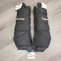 Pr Quick Leg Wraps & Quilts, velcro *gc, clean, rubs, pills, v.mnr undone stitching, snags
