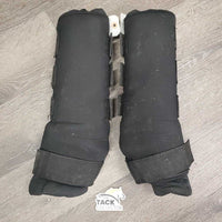 Pr Quick Leg Wraps & Quilts, velcro *gc, clean, rubs, pills, v.mnr undone stitching, snags
