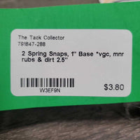 2 Spring Snaps, 1" Base *vgc, mnr rubs & dirt