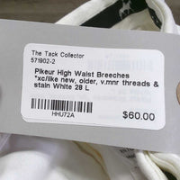 High Waist Breeches *xc/like new, older, v.mnr threads & stain
