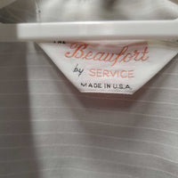LS Show Shirt, Velcro Collar *gc/fair, older, threads, puckers
