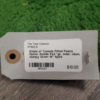 Fitted Fleece Hunter Saddle Pad *gc, older, clean, clumpy