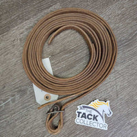 Thin Split Reins, 1 Conway Buckle *fair, clean, rubs, stains, Broken End, older
