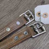 Thick Nylon Lined Stirrup Leathers *gc, dirty, rubs, dents, stains, faded, scrapes, older
