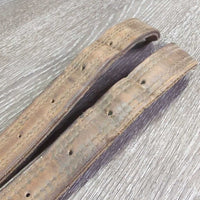 Thick Nylon Lined Stirrup Leathers *gc, dirty, rubs, dents, stains, faded, scrapes, older
