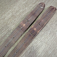 Thick Nylon Lined Stirrup Leathers *gc, clean, rubs, faded, older, fading, mnr undone stitch, stains
