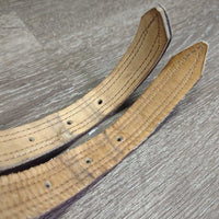 Thick Nylon Lined Stirrup Leathers *gc, clean, rubs, faded, older, fading, mnr undone stitch, stains
