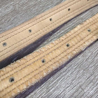 Thick Nylon Lined Stirrup Leathers *gc, clean, rubs, faded, older, fading, mnr undone stitch, stains
