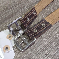 Thick Nylon Lined Stirrup Leathers *gc, clean, rubs, faded, older, fading, mnr undone stitch, stains
