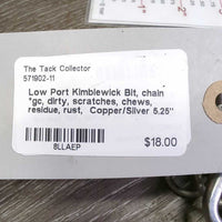 Low Port Kimblewick Bit, chain *gc, dirty, scratches, chews, residue, rust

