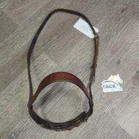 Flat Leather Nose Band ONLY *fair, v.dry, v.stiff, older, scrapes, deep creases
