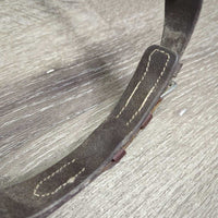 Flat Leather Nose Band ONLY *fair, v.dry, v.stiff, older, scrapes, deep creases
