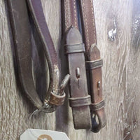 Raised Bridle, Rsd Braided Reins *fair, dry, v.stiff, v.dirty, dents, creases, crackles, film
