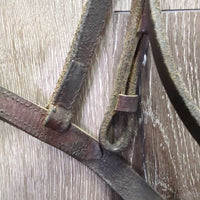 Raised Bridle, Rsd Braided Reins *fair, dry, v.stiff, v.dirty, dents, creases, crackles, film

