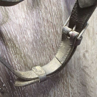 Raised Bridle, Braided Reins *fair/poor, dirty, v.dry, v.stiff, rivetted cheeks, stains, rubs

