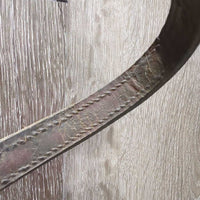 Raised Bridle, Braided Reins *fair/poor, dirty, v.dry, v.stiff, rivetted cheeks, stains, rubs
