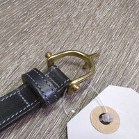 Narrow Leather Belt, Spur Buckle "ASJA Medal Series" *like new, older
