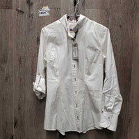 LS Show Shirt, snap collar, Roll up Sleeves *vgc/xc, crinkles
