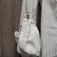 LS Show Shirt, snap collar, Roll up Sleeves *vgc/xc, crinkles
