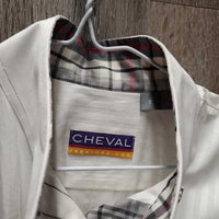 LS Show Shirt, snap collar, Roll up Sleeves *vgc/xc, crinkles
