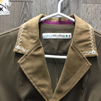 Technical Show Jacket, suede collar, zipper, snaps *vgc, clean, older, mnr snags, seam puckers
