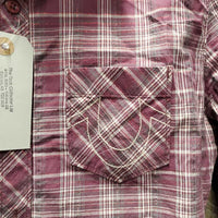 LS Western Shirt, buttons *gc, crinkles, puckers
