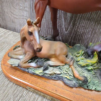 Vintage "Elegante Collection" Mare and Foal Statuette *xc

