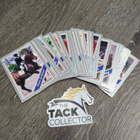 40 "Equi-Stars" Playing Cards, Plastic Case *vgc, clean, broken hinge, stains, rubs, older
